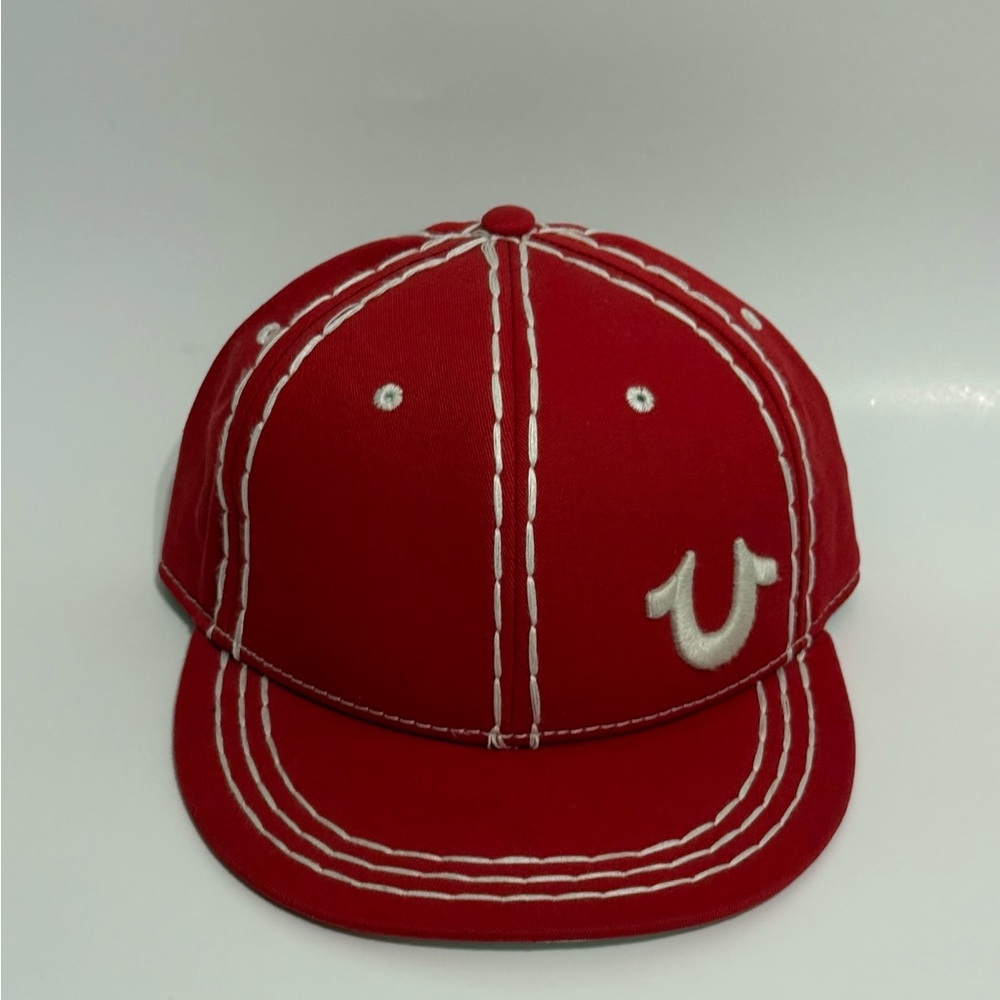 True Religion Red Stitch Baseball Cap – Adjustable